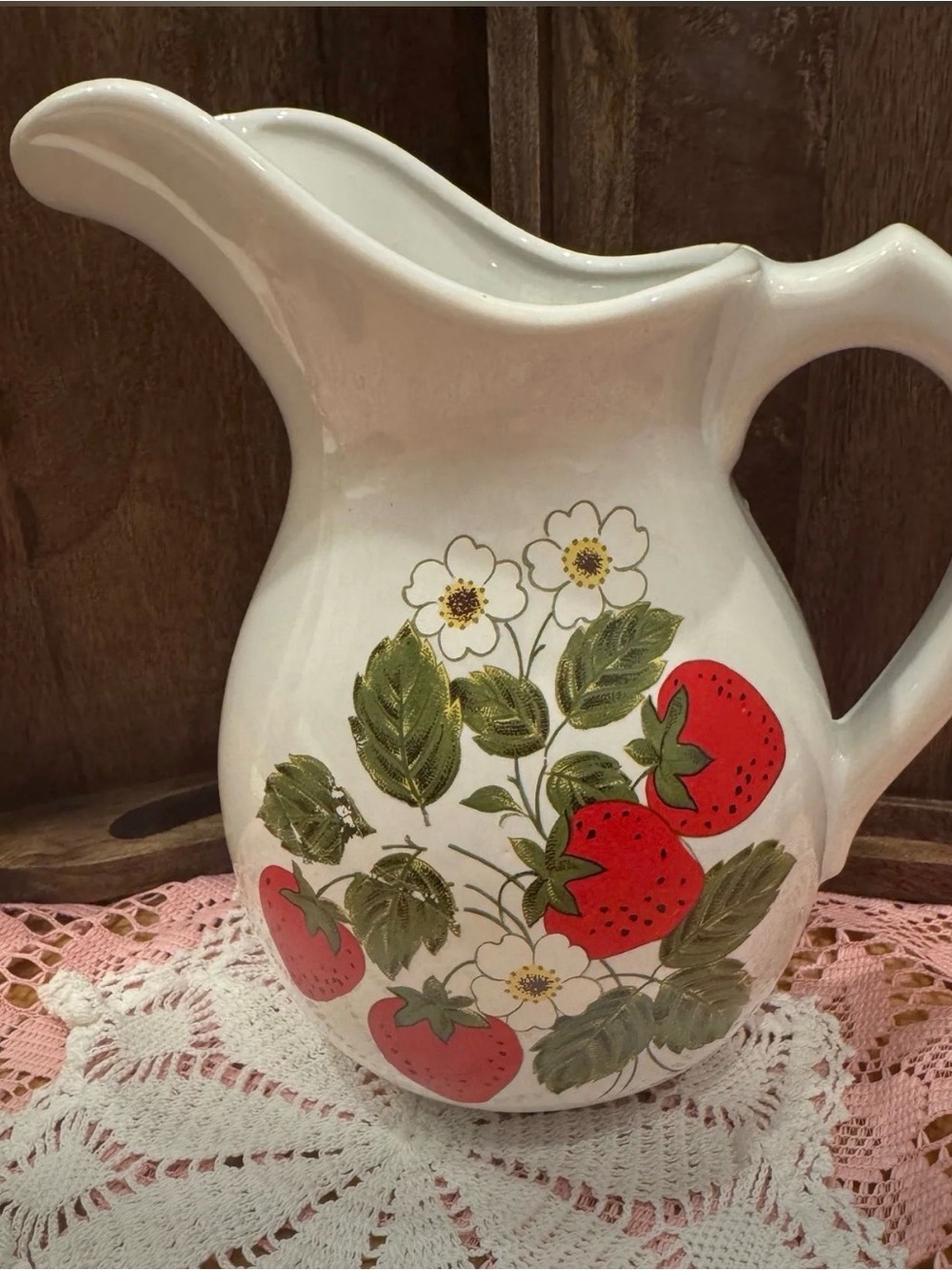 Vintage McCoy "Strawberry Country" Pitcher
